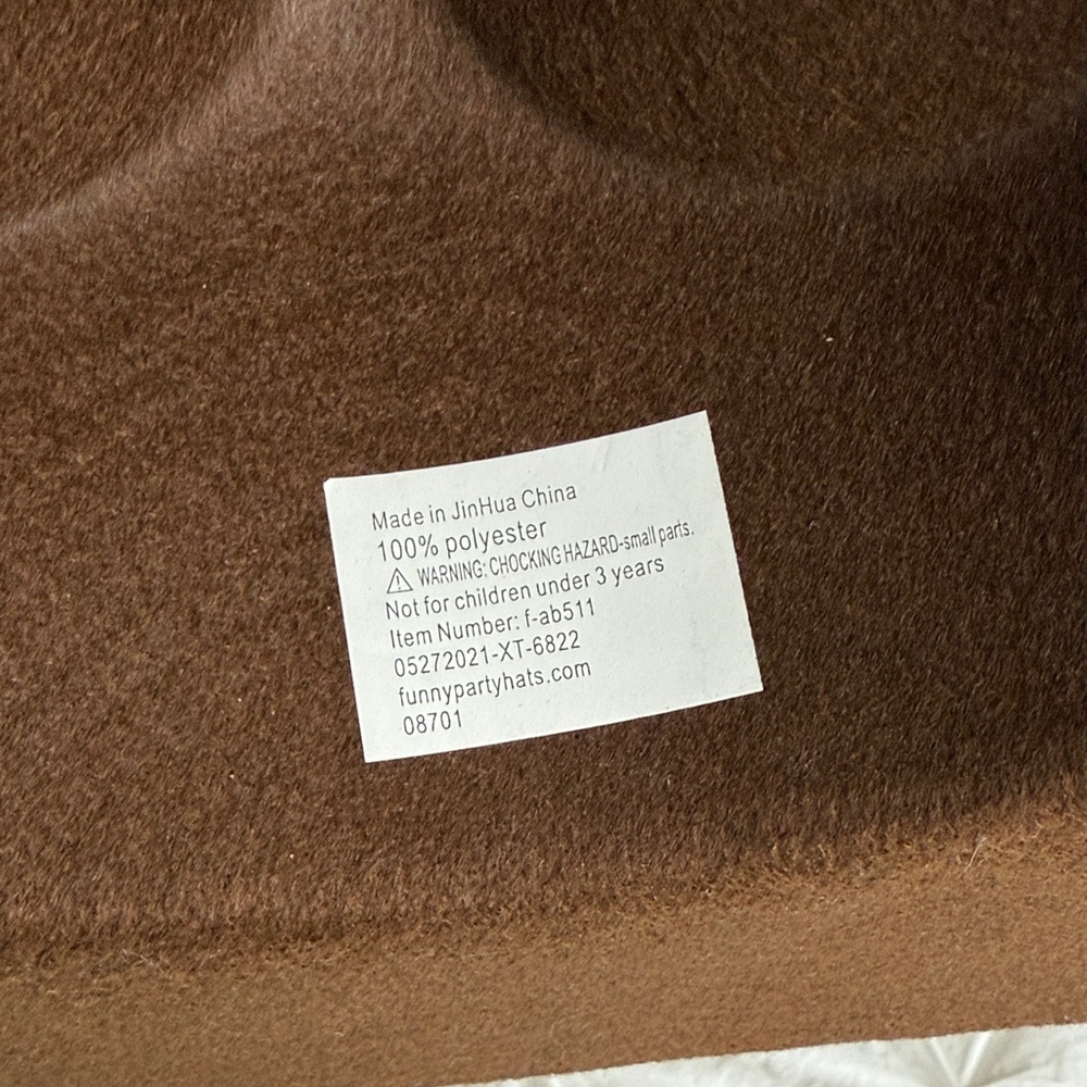 Brown Felt Wide Brim Hat - Picture 2 of 7